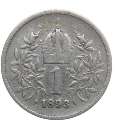 Austria 1 korona, 1893, srebro
