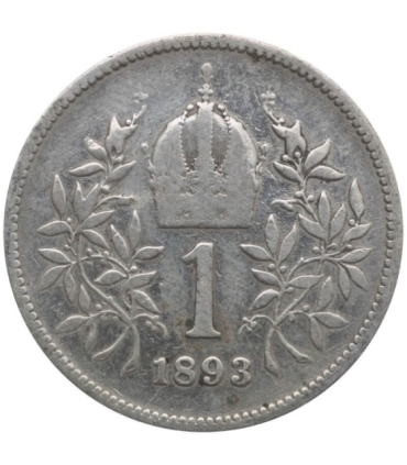 Austria 1 korona, 1893, srebro