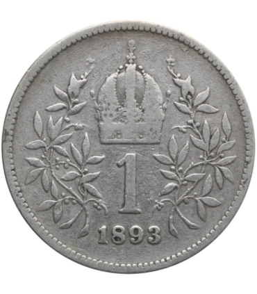 Austria 1 korona, 1893, srebro