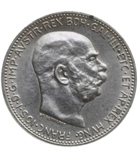 Austria 1 korona, 1915, Franciszek Józef I, srebro