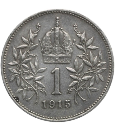 Austria 1 korona, 1915, Franciszek Józef I, srebro
