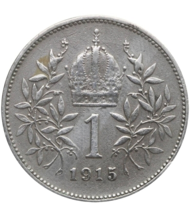Austria 1 korona, 1915, Franciszek Józef I, srebro