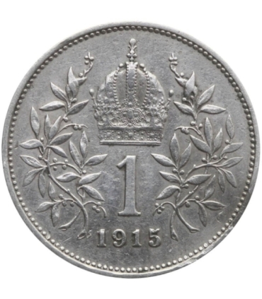 Austria 1 korona, 1915, Franciszek Józef I, srebro