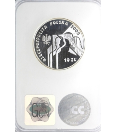 10 zł, Sybiracy, moneta z cyrkonią, GCN PR70