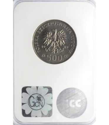500 zł 50. Rocznica wojny obronnej narodu Polskiego, 1989, GCN MS63