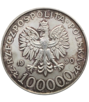 100000zł Solidarność 1990 TYP A, stan 3