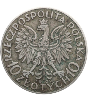 10 złotych Głowa kobiety 1932, stan 3