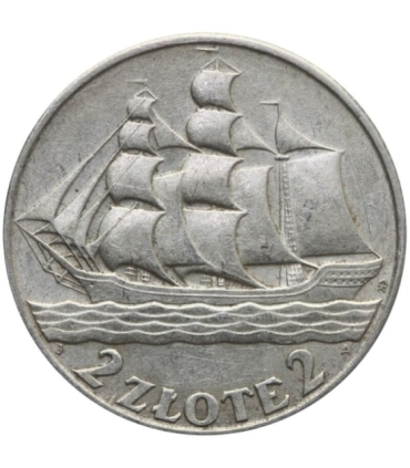 2 zł Żaglowiec 1936, stan 3