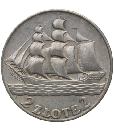 2 zł Żaglowiec 1936, stan 2-