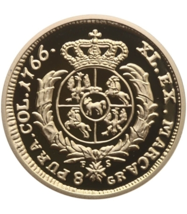 Replika dwuzłotówki Stanisława Augusta Poniatowskiego, 1766, srebro złocone