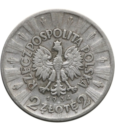 2 zł, Józef Piłsudski, 1934 stan 3