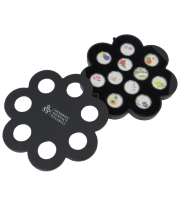 Świat kwiatów - zestaw 11 numizmatów w etui, srebro Ag  + certyfikaty