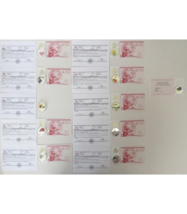 Świat kwiatów - zestaw 11 numizmatów w etui, srebro Ag  + certyfikaty