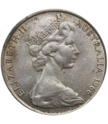50 CENTÓW 1966 AUSTRALIA Królowa Elżbieta II, stan 3
