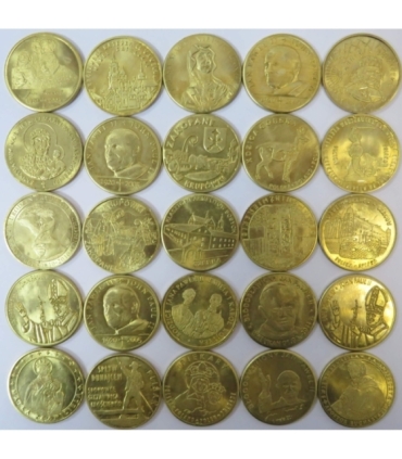 25 numizmatów, zabytki, Tatry, Jan Paweł, Mennica Piętka