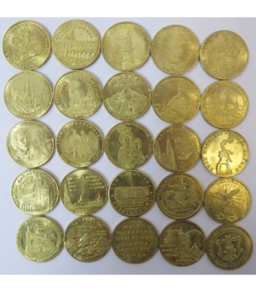 25 numizmatów, zabytki, Tatry, Jan Paweł, Mennica Piętka