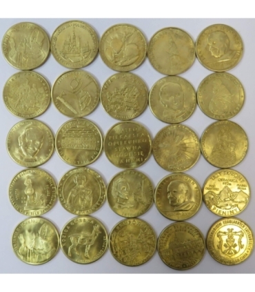 25 numizmatów, zabytki, Tatry, Jan Paweł, Mennica Piętka