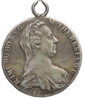 Austria 1 talar, Maria Teresa,1780, z zawieszką