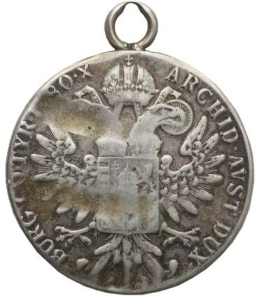 Austria 1 talar, Maria Teresa,1780, z zawieszką