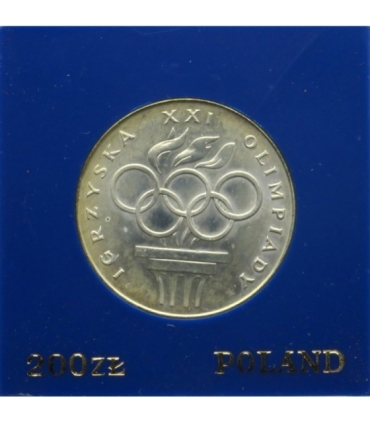 200 zł, XXI Igrzyska Olimpiady 1975 Montreal, kolekcjonerska w kapslu NBP