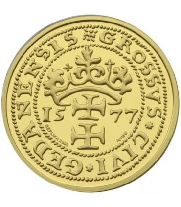 Gdańsk, grosz oblężniczy 1577, Srebro 925, platerowany, 2009 r.