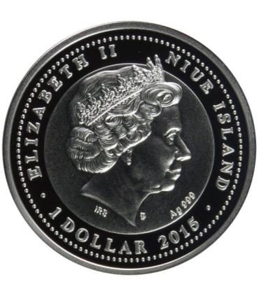 Niue, 1 dolar10 rocznica śmierci Jana Pawła II, Srebro 999, 15g