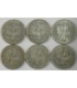 Lot: 6 x 5 złotych Głowa kobiety 1932-1934, stan 3
