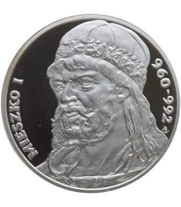 Mieszko I z serii królowie elekcyjni, srebro Ag925, 14,14g