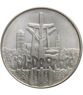 100000zł Solidarność 1990 TYP C, stan 2+, BARDZO RZADKA