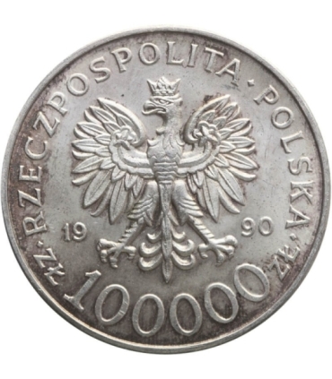 100000zł Solidarność 1990 TYP A, stan 3+