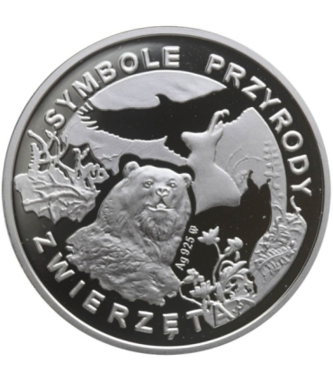 Symbole przyrody, Bocian biały, srebro Ag 14,14g