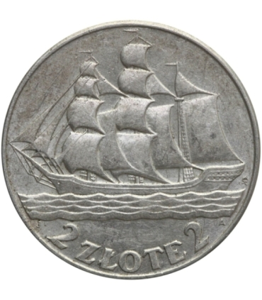 2 zł Żaglowiec 1936, stan 2