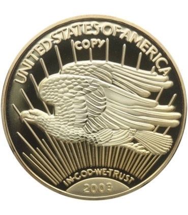 Replika, USA, 20 dolarów 1933, Double Eagle, 2012 r., certyfikat