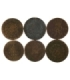 Lot 6 szt. stare miedziane monety do identyfikacji