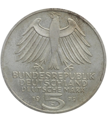 Niemcy 5 marek, 1979 150 lat Niemieckiego Instytutu Archeologicznego, srebro
