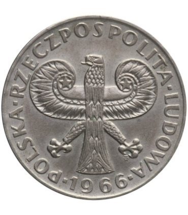 10 złotych Mała kolumna, 1966, stan 1-/2+