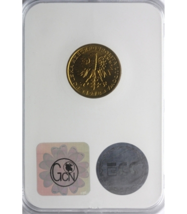 2 zł, 1978, bez znaku mennicy, mennicza, GCN MS65