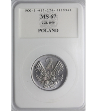 2 złote Jagody, 1970, PCG MS67, mennnicze