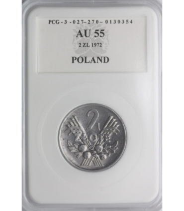 2 złote Jagody, 1972, PCG Au55, piękna
