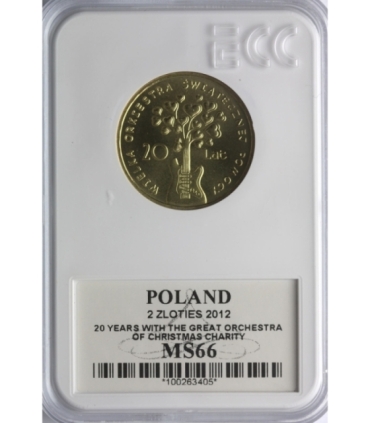 2 zł GN, Wielka Orkiestra Świątecznej Pomocy - 20 lat, GCN MS66