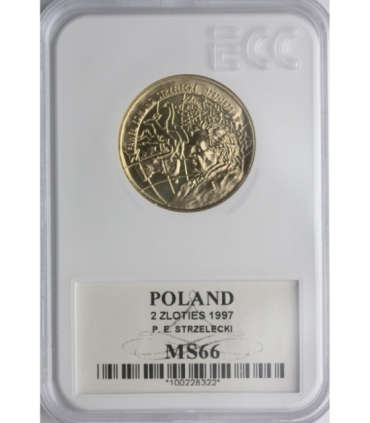 2 zł GN, 200-lecie urodzin Pawła Edmunda Strzeleckiego, GCN MS66