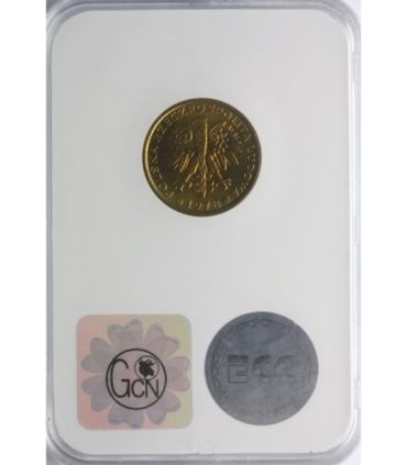 2 zł, 1978, bez znaku mennicy, mennicza, GCN MS65