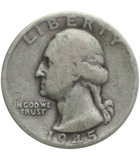 USA ¼ dolara (quarter, 25 centów), 1945 ćwierćdolarówka Waszyngtona, srebro Ag900