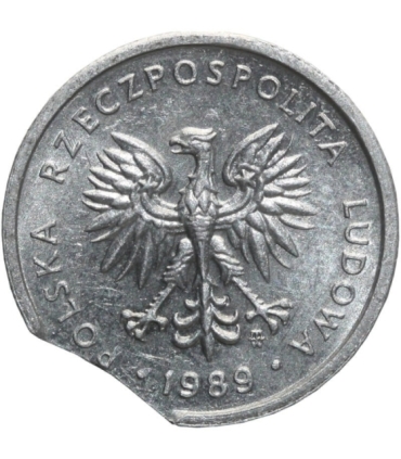 DESTRUKT 2 złote 1989 stan 2, końcówka blachy