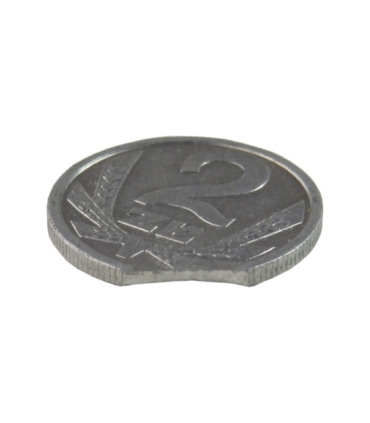 DESTRUKT 2 złote 1989 stan 2, końcówka blachy