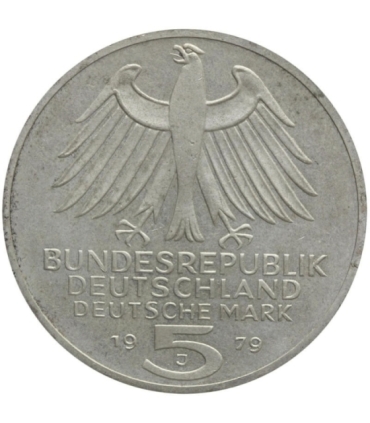 Niemcy 5 marek, 1979 150 lat Niemieckiego Instytutu Archeologicznego, srebro