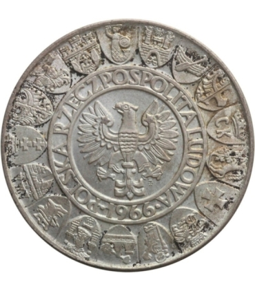 100 zł Mieszko i Dąbrówka 1966 oryginalnym etui banku PeKaO, stan 1