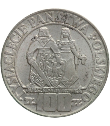 100 zł Mieszko i Dąbrówka 1966 oryginalnym etui banku PeKaO, stan 1