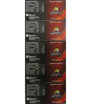 Australia 5 x 1 dolar 2010 Odkryj Australie