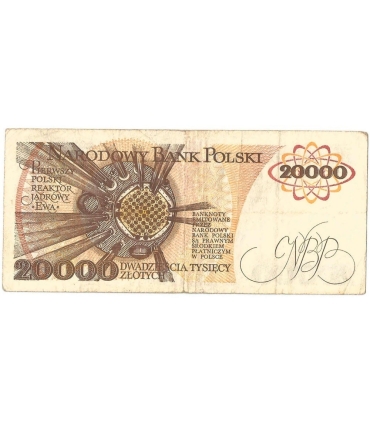 20000 zł, Maria Skłodowska-Curie, 1989, seria G, stan 3